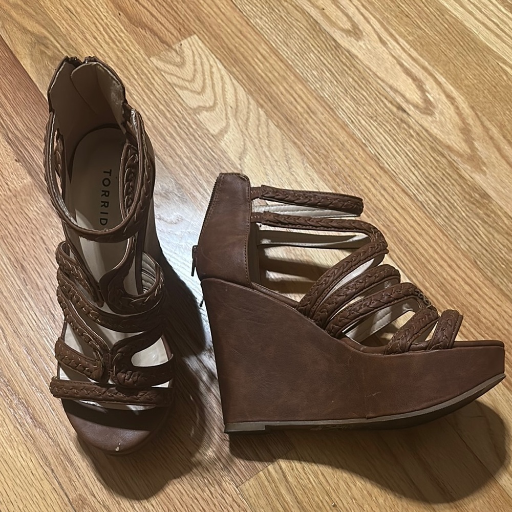 Torrid Brown Wedge Sandals